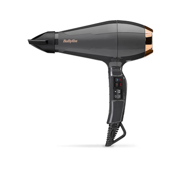 BaByliss Italian Air Pro 2200 Haartrockner Föhn, AC-Motor, 2200 W Leistung, Ionen-Technologie, 6719DE Grau
