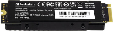 Verbatim Vi7000G PCle NVMe M.2 SSD 1TB 49367 PS5 PC