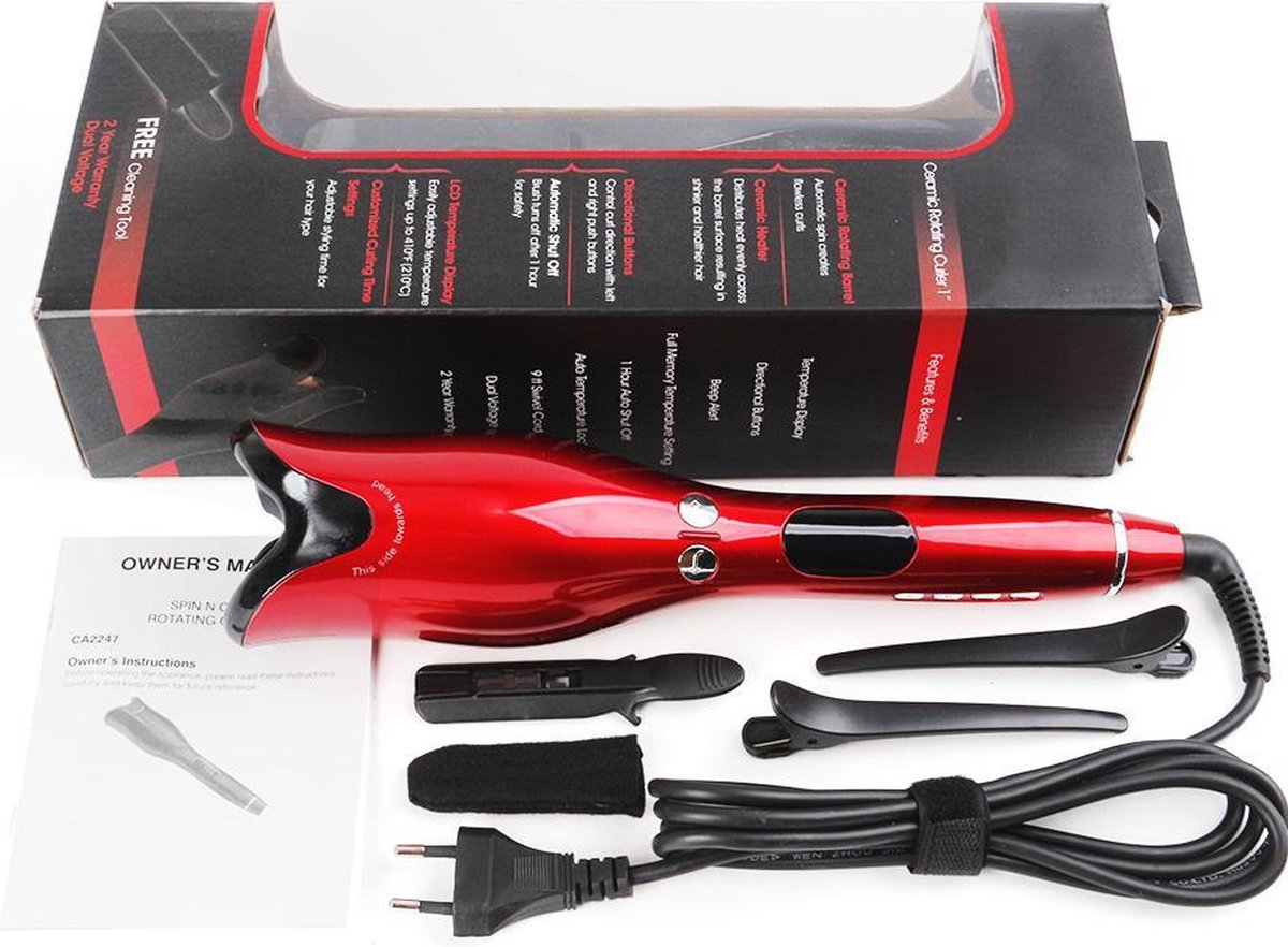 UMATE Air Spin N Curl stapster rotierender lockenwickler mit keramikplatte, tragbarer kabelloser zauberstab