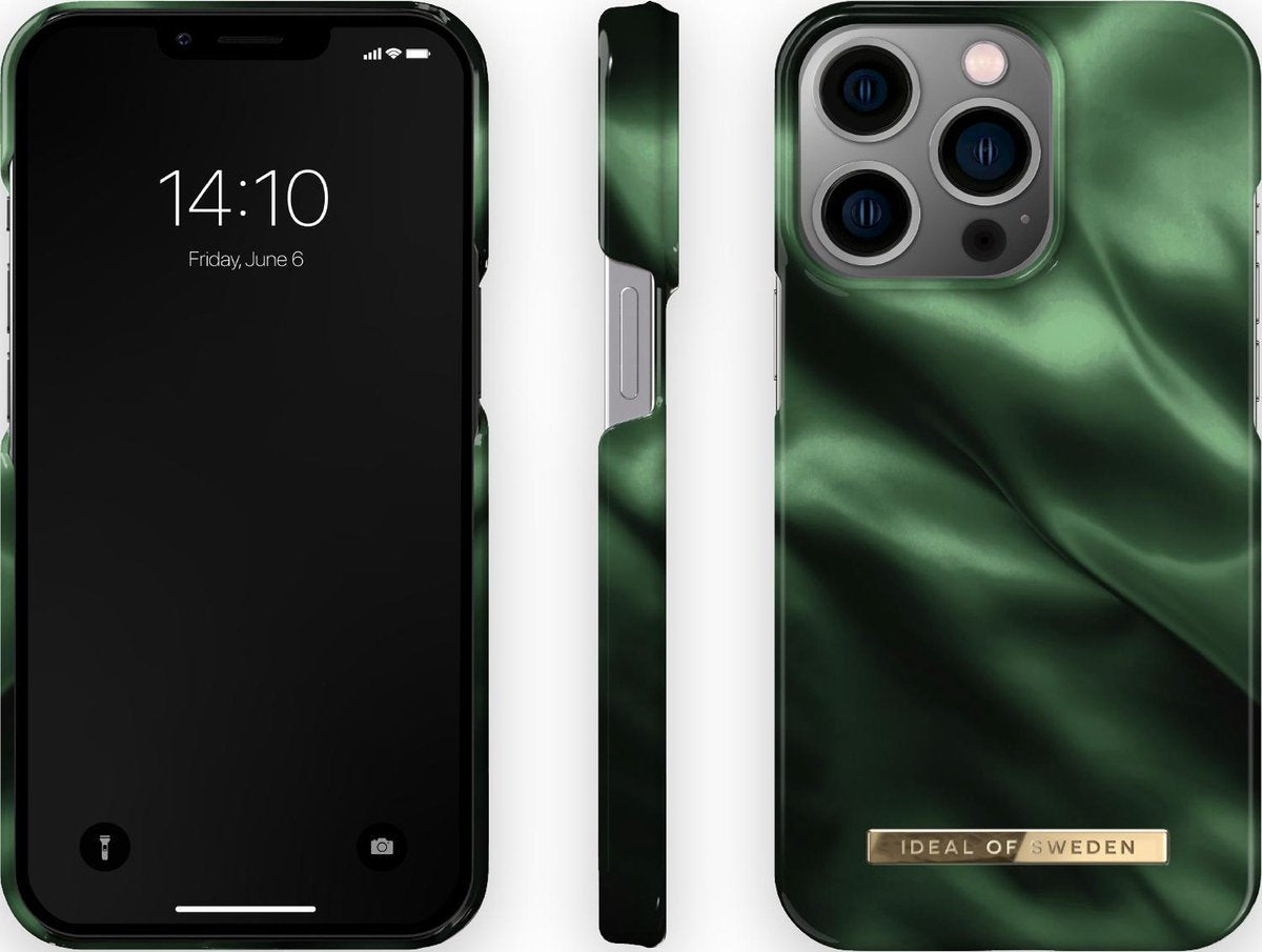 iDeal of Sweden Fashion Case iPhone 13 Pro Emerald Satin
