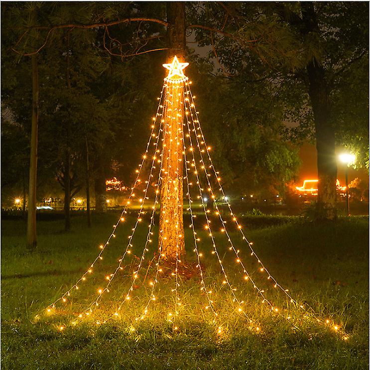 Weihnachtsdekoration für den Außenbereich, 350 LED-Sternlichter für den Weihnachtsbaum, Party, Garten