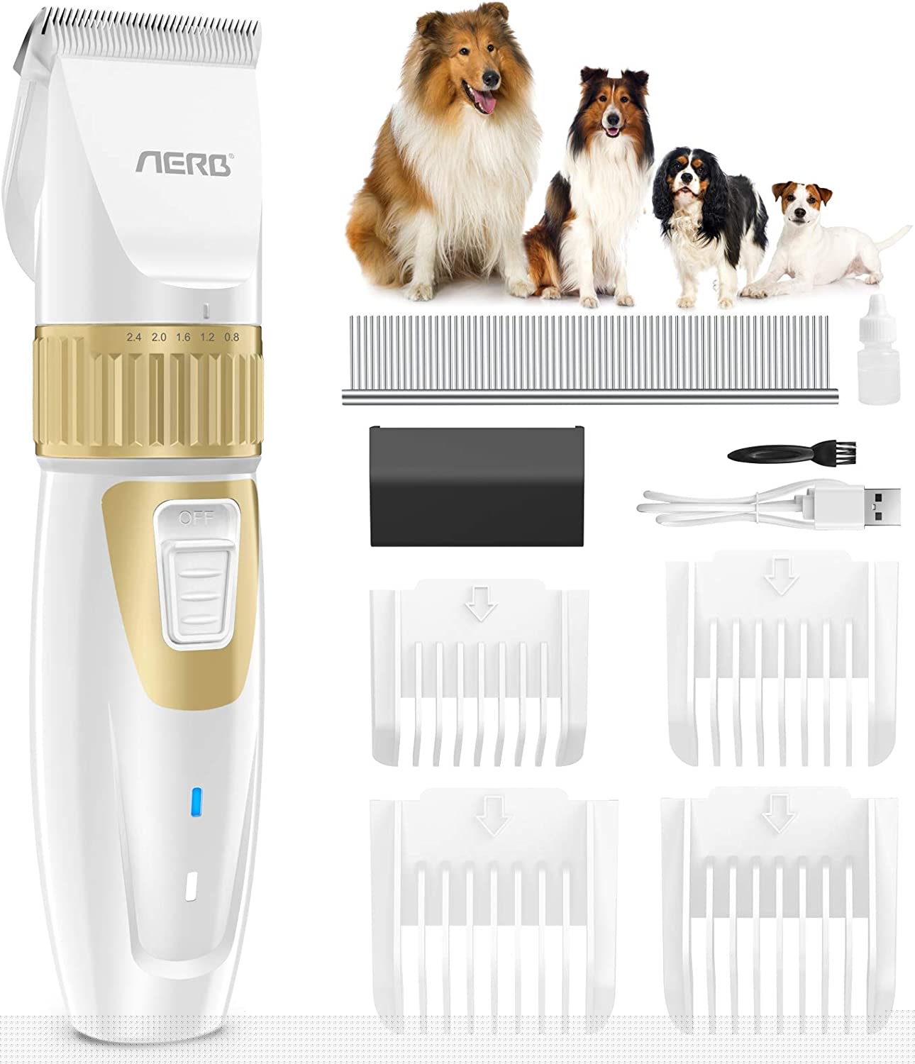 AERB Hundefriseur Kabellose Hundepflegemaschine Haustierschermaschine
