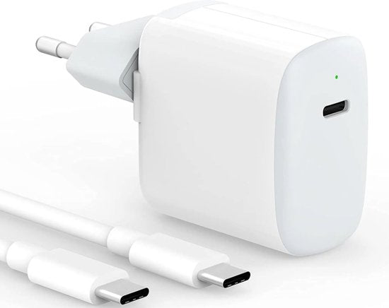 30 W USB C Charger Power Supply for MacBook Air, MacBook 12 Inches, iPad Pro 12.9/11, iPad Air 5th/4, Mini 6, Samsung S22/S21, Fast Power Supply Type C, 1,5M USB C to C Cable