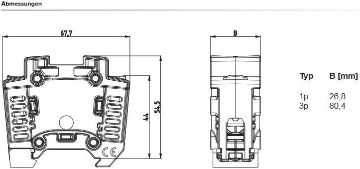 grenda-hammer® Neozed-Dichtungsbuchse mit Schraubkappen und 3 x Sicherungen (D01-3x10 Ampère (rot)
