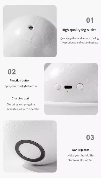 Planet Luftbefeuchter mit LED-Licht, Luftreiniger