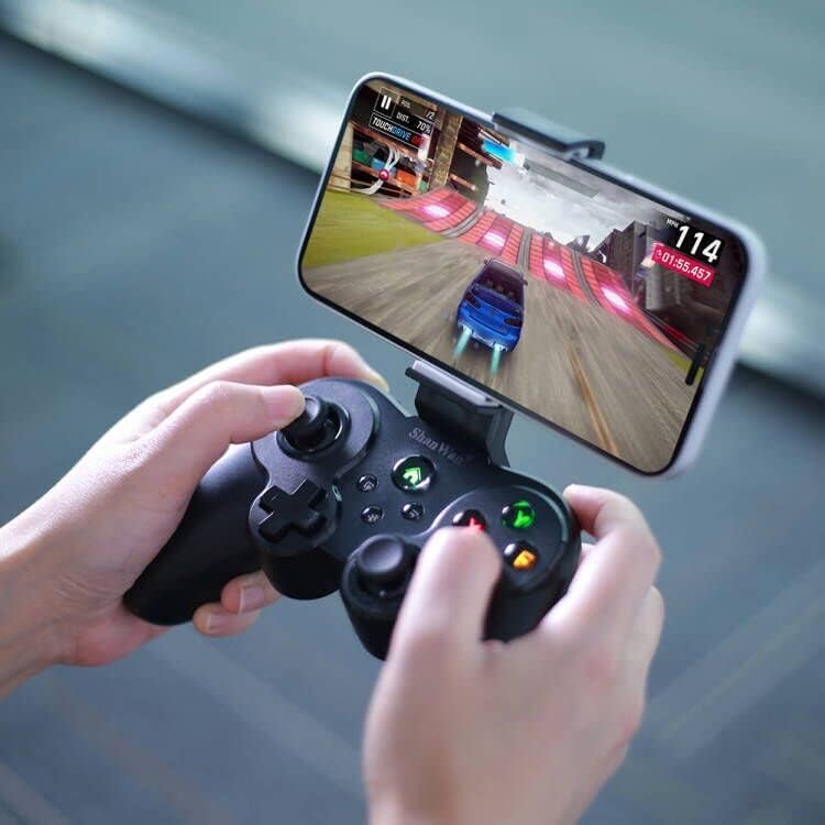 ShanWan Smartphone-Controller für Android/iOS, handlicher Controller mit Halterung, Bluetooth Mobile Gaming Controller für PS Remote Play Xbox Cloud Steam Link GeForce Now MFi Apple Arcade Games