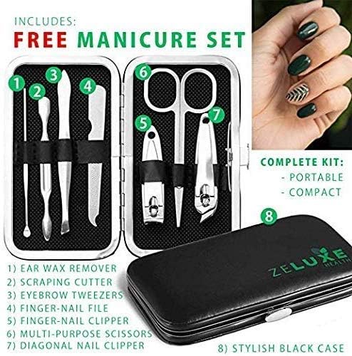 ZELUXE Wachsset for Frauen – Wachswärmer – Heimpflegeset für die Haarpflege – inklusive Maniküre-Set