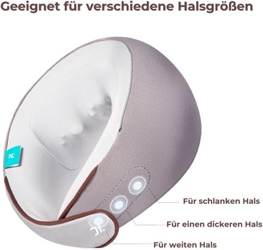 7C Nackenmassagegerät Shiatsu mit Wärme: Elektrisches Kabelloses Nackenmassagekissen, Shiatsu Kneten Massagegerät, Ideale Gaben für Frauen Männer(weiß)