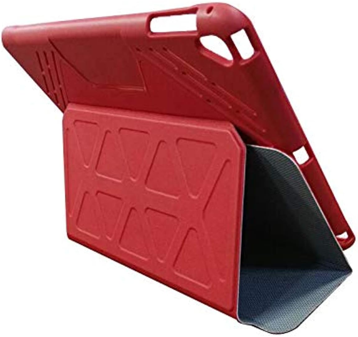 Belk 3D Smart Protection Case Schutz Hülle für iPAD 10.2 (2019) mit integriertem Apple Pencil-Halter, rot