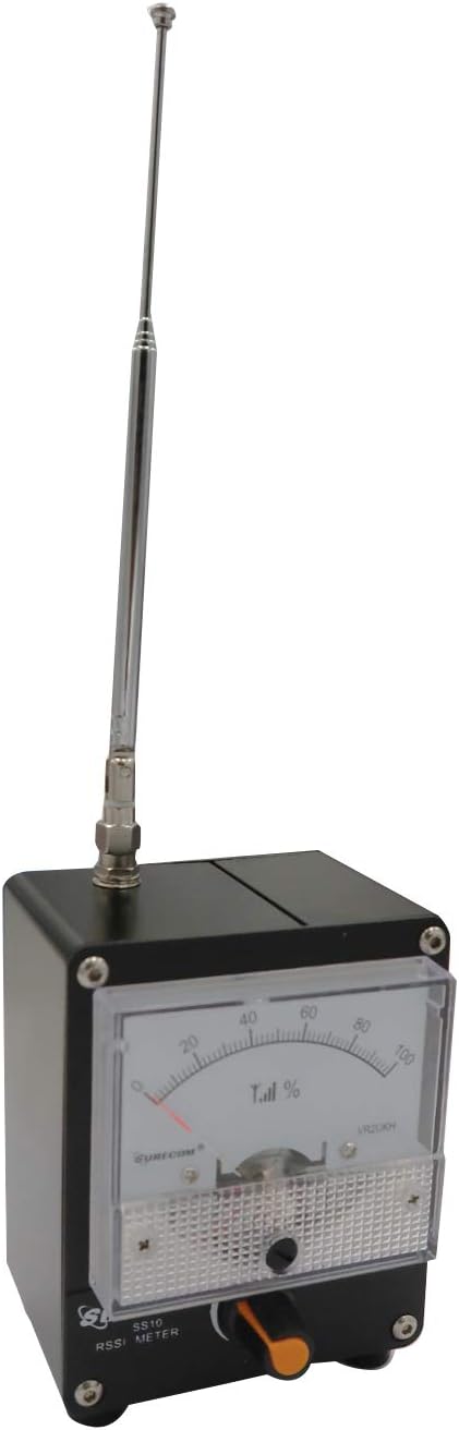 Mcbazel Surecom SS10 Feldstärke-Leistungstestmessgerät, tragbare Feldstärkeanzeige, 100 K-3000 MHz Feld mit SMA-Stecker, UHF-Teleskopantenne