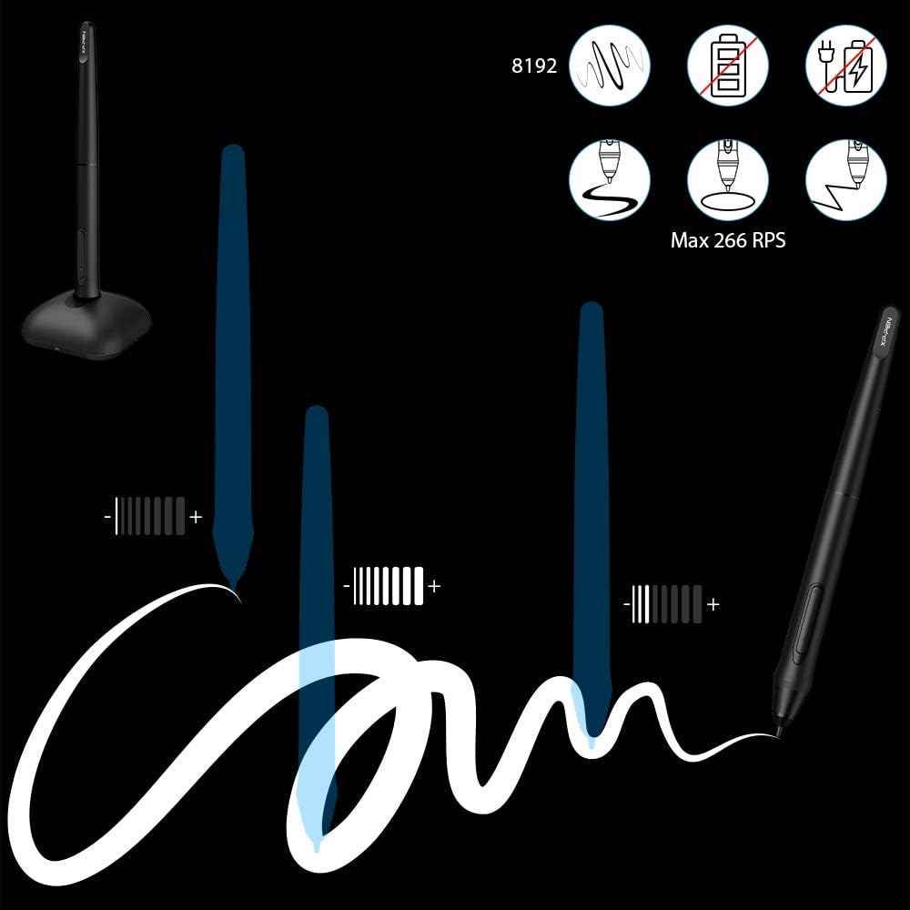 XP-PEN Deco 01 V2 Grafiktablett Zeichentablett Neigungsfunktion unterstützt Android 6.0 mit 8 Schnellzugriffstasten