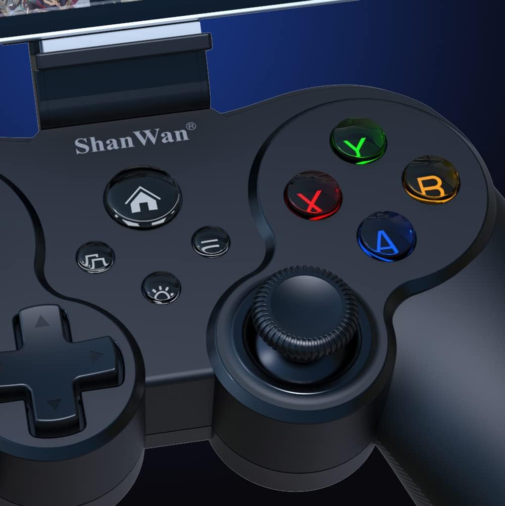 ShanWan Smartphone-Controller für Android/iOS, handlicher Controller mit Halterung, Bluetooth Mobile Gaming Controller für PS Remote Play Xbox Cloud Steam Link GeForce Now MFi Apple Arcade Games