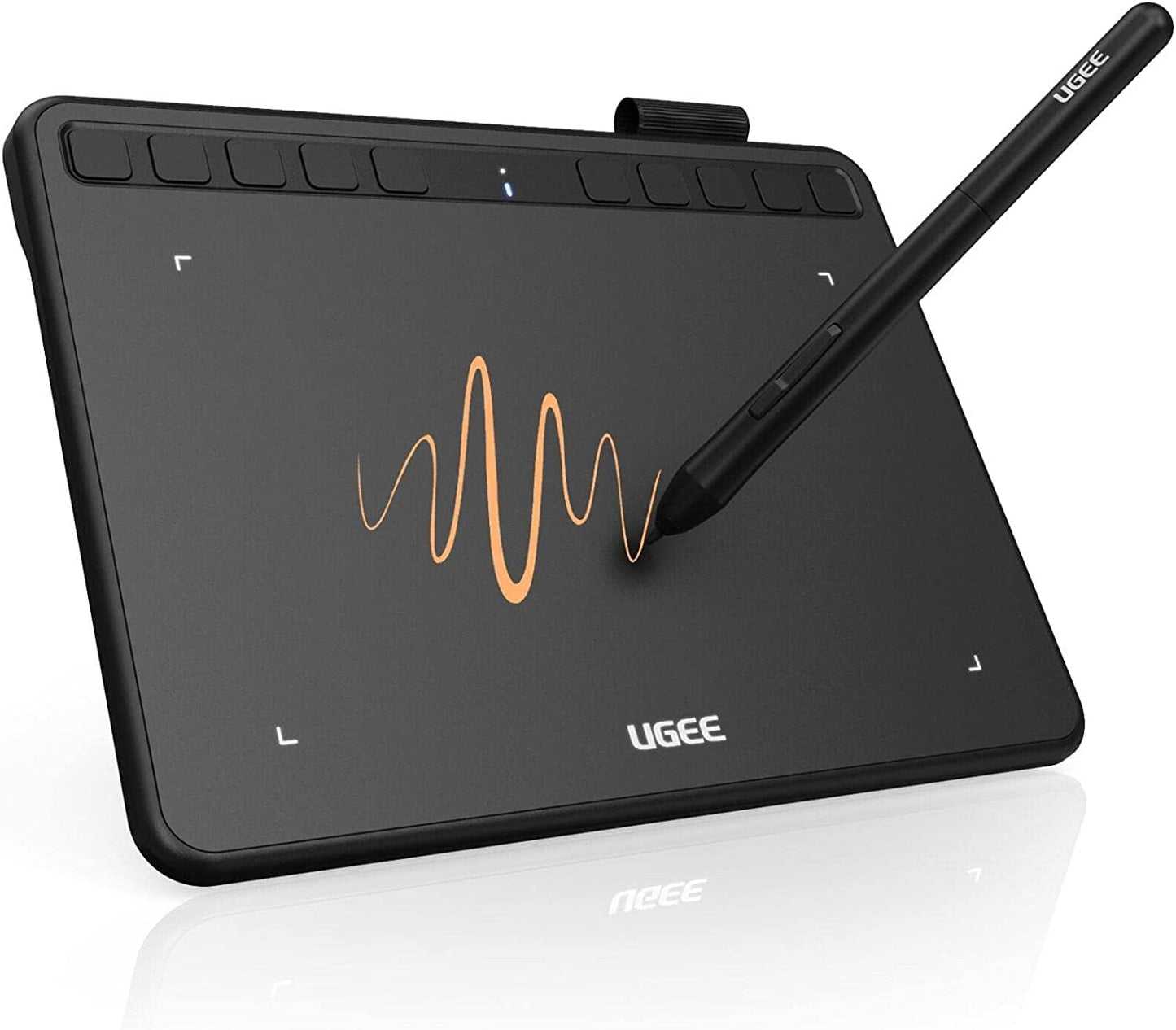 UGEE S640 Grafiktablett, digitales Zeichentablett mit Stylus, batterieloser Druckempfindlichkeit, 8192 Stylus Tablet, 10 Tastenkombinationen, kompatibel mit Windows, Mac, Linux und Android