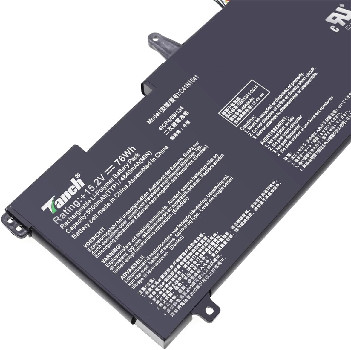 Laptop-Akku C41N1541 für Asus ROG Strix GL702VMK GL702VM GL702ZC GL702VS GL702VT 15,2V 5000mAh 76Wh