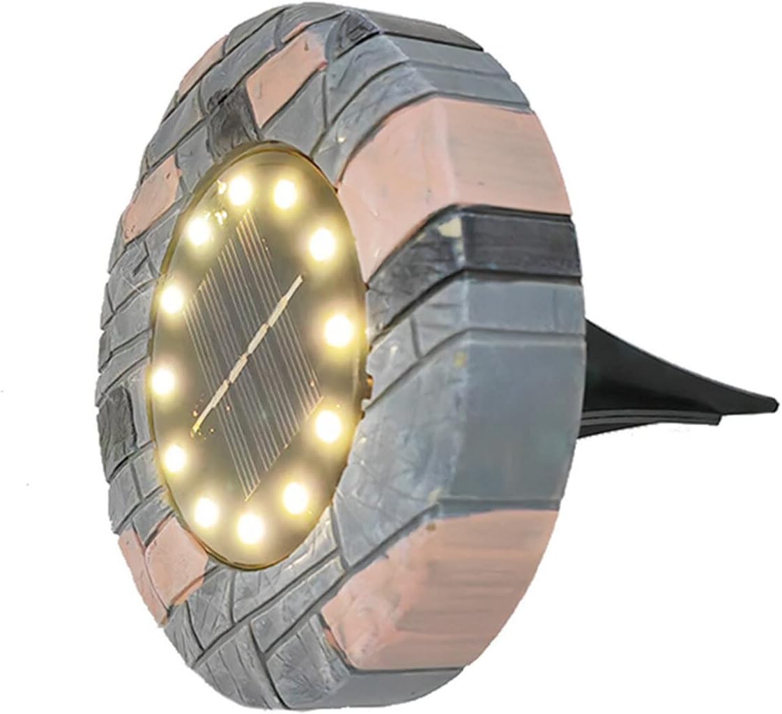 8 pack Solarlampe Bodenstrahler solarlicht 12LED wasserdichte gartenlicht Außen warmweiß