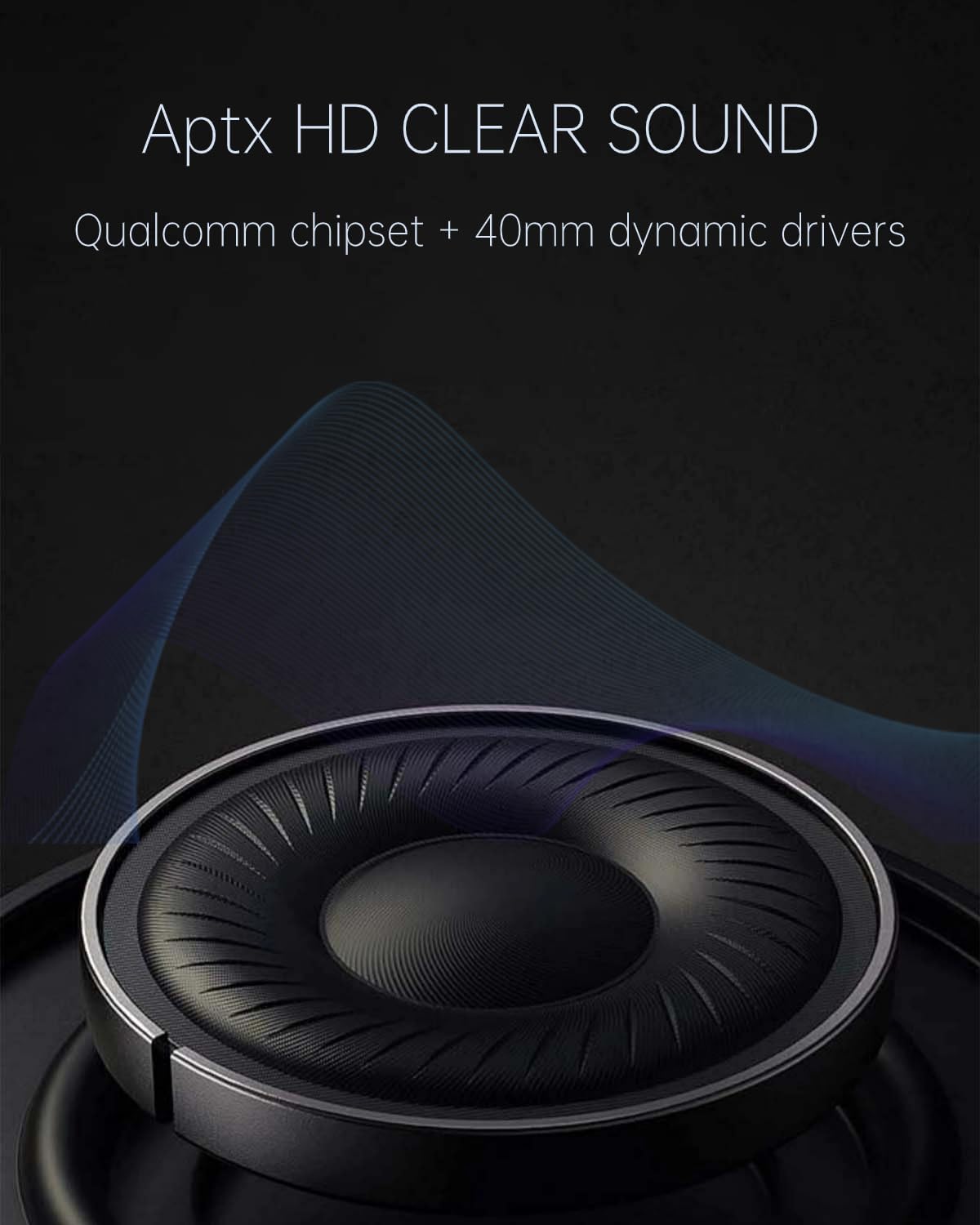 XSOUND X-Mate Kabellose On-Ear-Kopfhörer, Qualcomm-Chipsatz, Bluetooth-Kopfhörer mit Geräuschunterdrückung und 2 Mikrofonen, Lange Spielzeit, ideal für den Heimgebrauch, im Fitnessstudio, auf Reisen