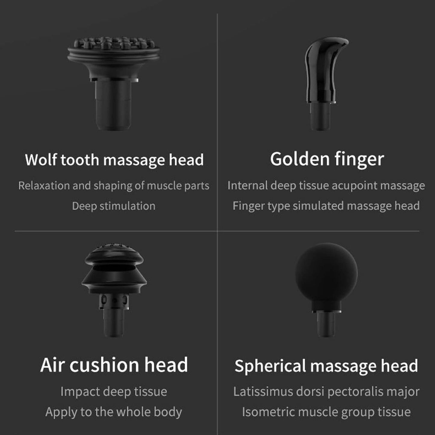 Percussion Muskelmassagegerät, 32 Vibrationsmodi, reduziert Schmerzen, 8 Köpfe, Muskelmassagegerät, geräuscharm, LCD-Display für Beine (rot)