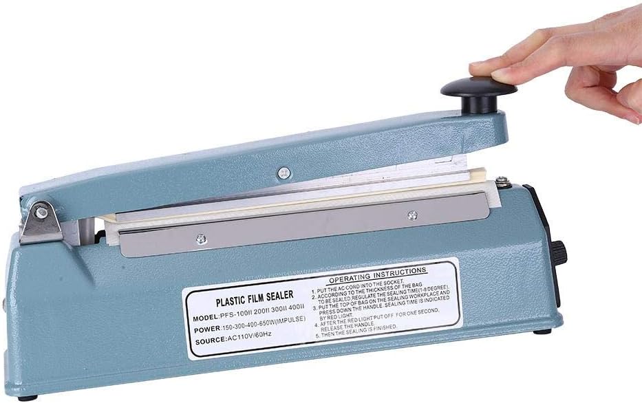 PFS-300 Manual Heißsiegelmaschine, 270 W Impulse Handsiegelgerät, Heißsiegelmaschine, 12-Zoll-Impulseschweißgerät für Kunststoffverpackungsbeutel (US-Stecker 110 V)