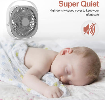 BENMA sehen Schreibtischfan, USB-Tischfan, 8 Zoll, 3 Geschwindigkeiten, geschloser Ventilator mit kontinuierlicher Geschwindigkeit, USB-betrieben, strong Wind, leiser Betrieb for Home-Office-Schlafzimmer