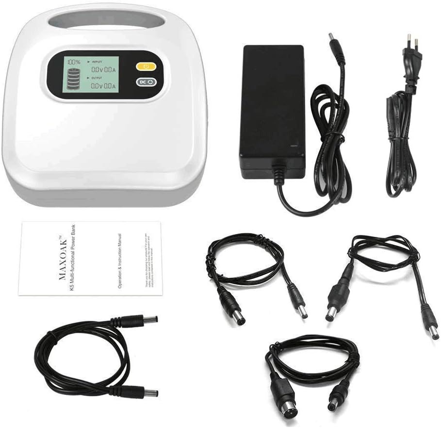 Poweroak Akku-Powerbank für Camping, 82500 mAh, DC12 V/15 V/24 V, USB 5 V, externes Akku-Backup für ResMed S9, Air-sense 10, Philips Resironics- Dream Station, Remstar System One 60 und 50, HDM Z1 Multiway