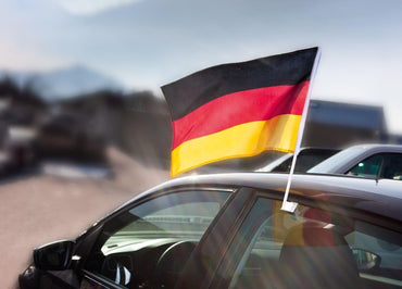 10x 2er AKTIONS-Set Autoflagge Deutschland Flagge Autofensterfahnen Fussball Europameisterschaft Fan Artikel