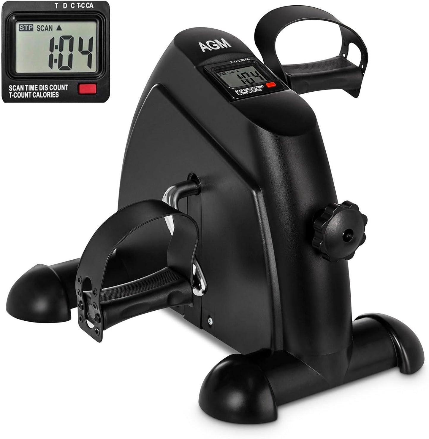 AGM Mini-Heimtrainer, Untertisch-Fahrrad, Pedaltrainer, Fußfahrrad, Arm- und Beinpedaltrainer mit LCD-Bildschirmen