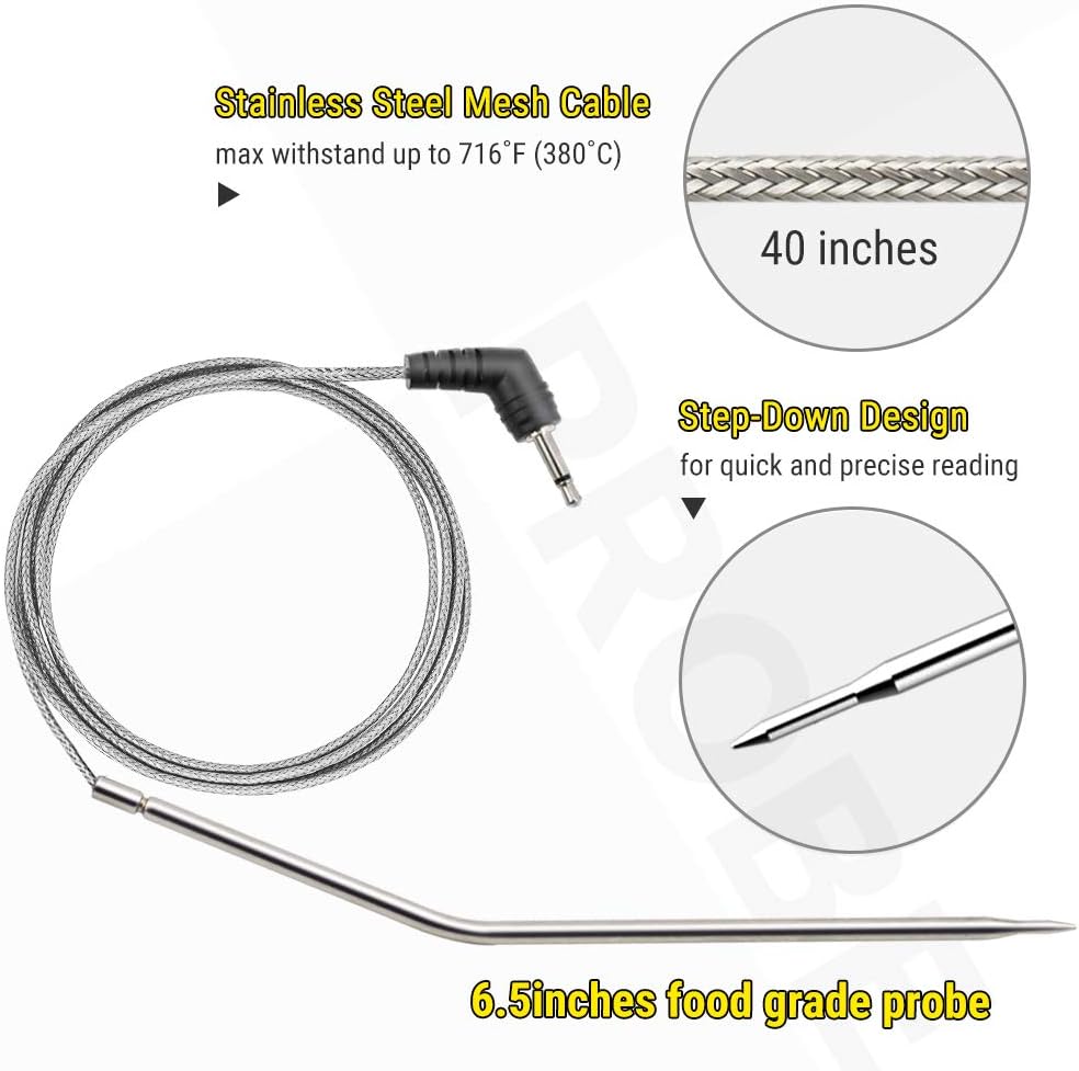Umi. Fleischthermometer, digitales Bratenthermometer, Ofenthermometer, Grillthermometer, Barbecue Smoker Kerntemperaturthermometer mit Sonde für das Kochen von Fleisch in der Küche