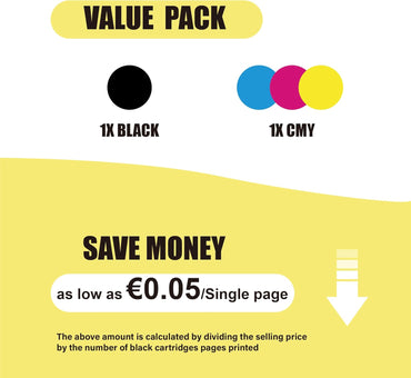 akaca 4 Pcs 903XL Druckerpatronen Kompatibel mit HP 903 903XL Patronen (1 Schwarz, 1 Cyan, 1 Magenta, 1 Gelb), für HP Officejet 6950, OfficeJet Pro 6960, 6970