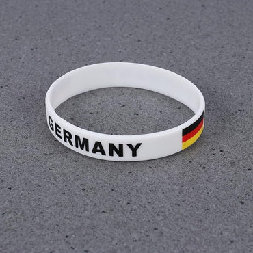 24x bracelet en silicone Allemagne Kette Allemagne Souvenir Bracelet robuste avec drapeau Allemagne