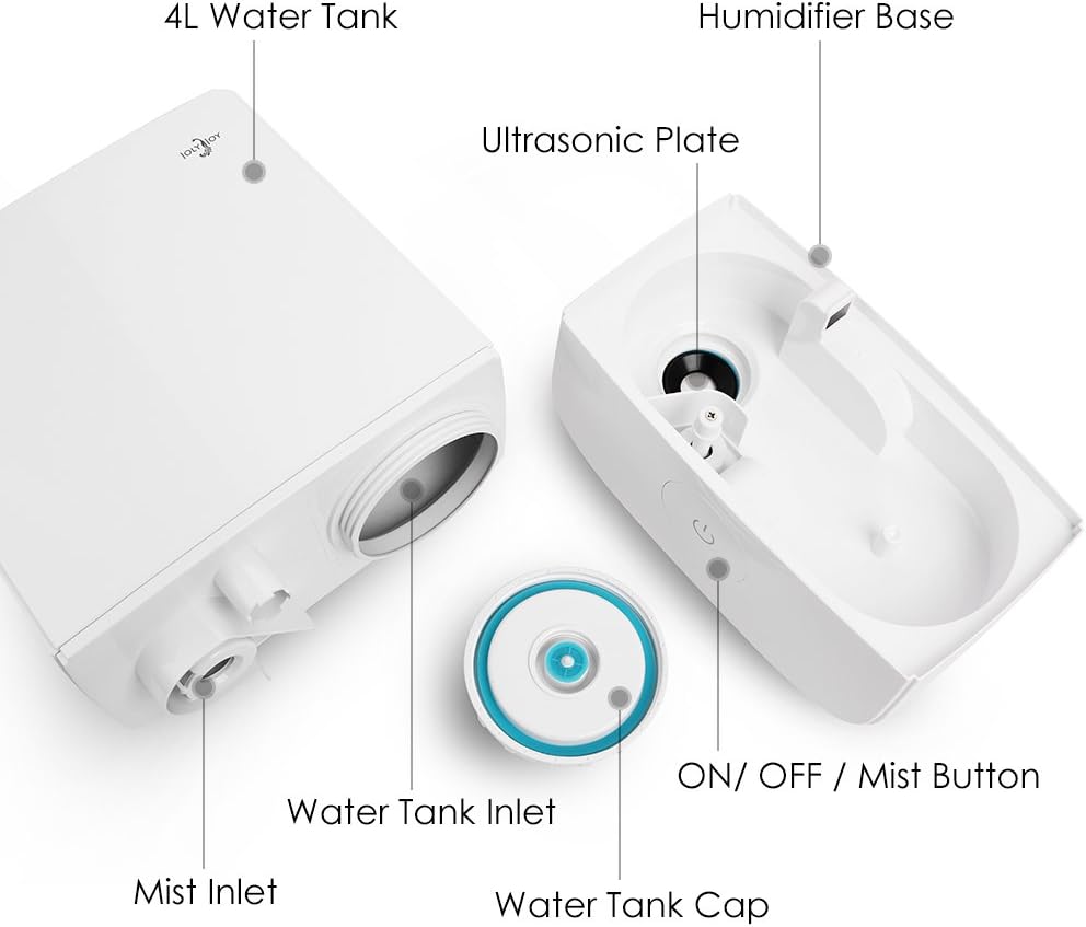 JOLY JOY Ultrasonic Cool Mist Luftbefeuchter 4 L