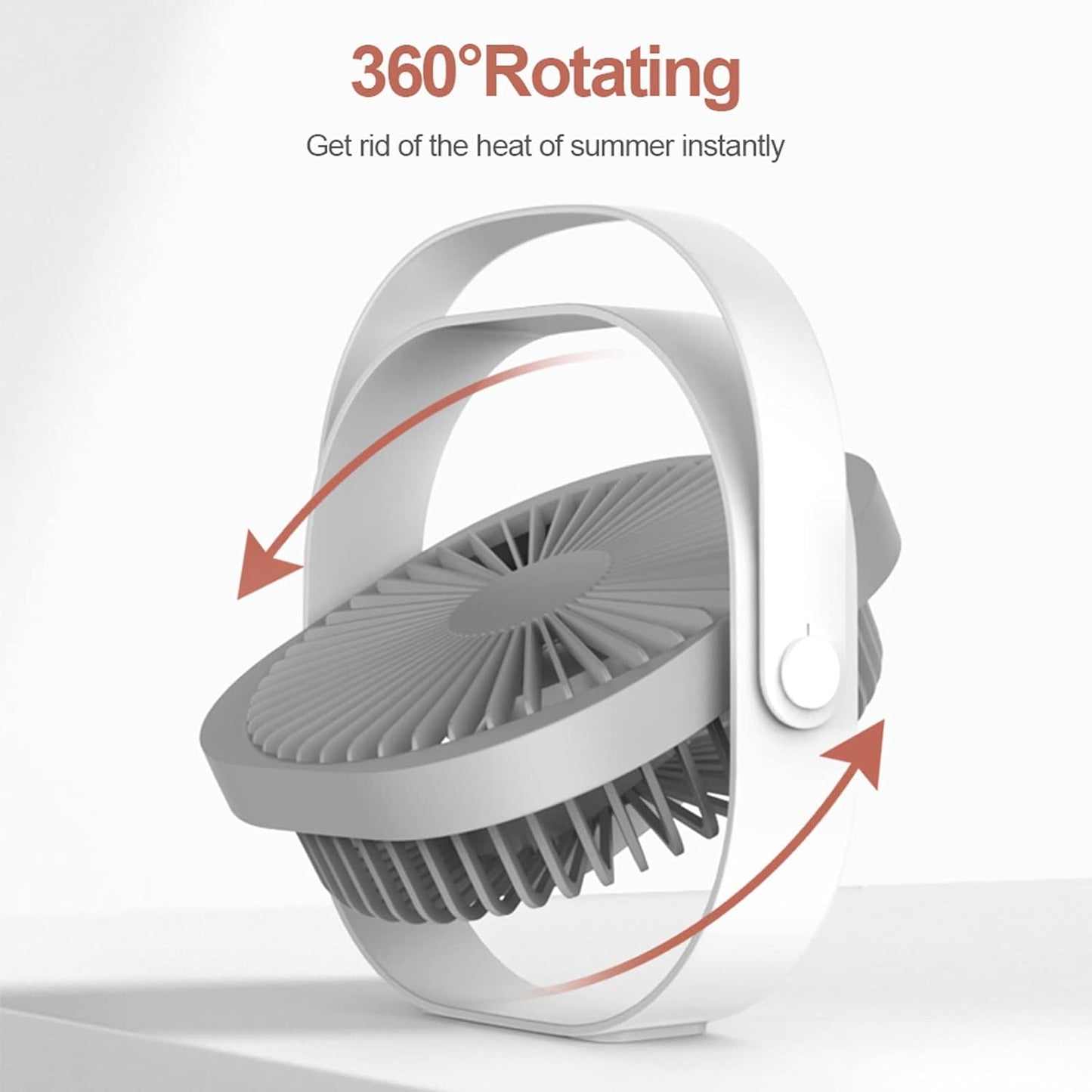 BENMA sehen Schreibtischfan, USB-Tischfan, 8 Zoll, 3 Geschwindigkeiten, geschloser Ventilator mit kontinuierlicher Geschwindigkeit, USB-betrieben, strong Wind, leiser Betrieb for Home-Office-Schlafzimmer