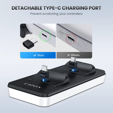 Station de charge CIPON compatible avec manette PS5, chargement rapide USB Type-C