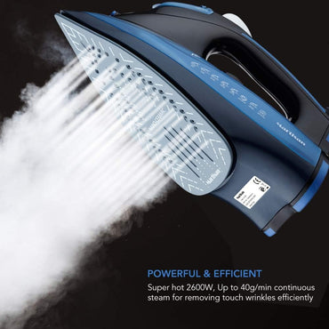 Martisan Dampfbügeleisen, 2600W Bügeleisen mit automatischer Abschaltung (Variable Dampf- und Temperaturregelung, Selbstreinigung, Vertikal- und Horizontal Dampf, Anti-Kalk, AntiTropf-System) SG-5008