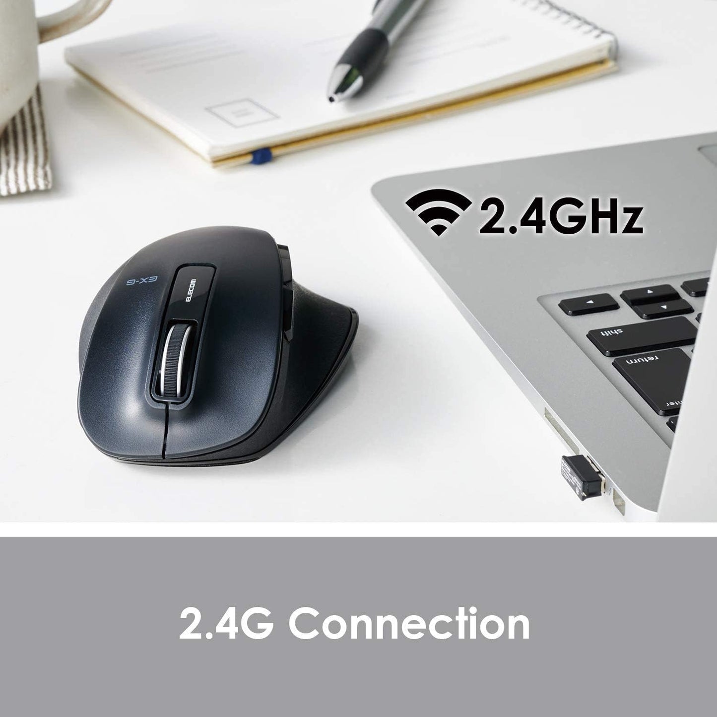 Elecom Dr.EXG 2,4 GHz kabellose Maus -Kiwami- Maus / extrem ergonomisches Design, kleine Größe, blaue LED, große Größe, 5 Tasten / rot / M-XGL10DBSRD