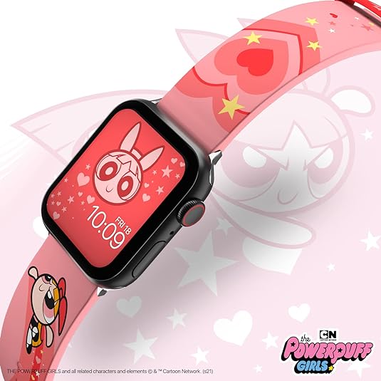Powerpuff Mädchen Smartwatch Band – Offiziell lizenziert, kompatibel mit der Größe und Serie der Apple Watch (nicht im Lieferumfang enthalten)