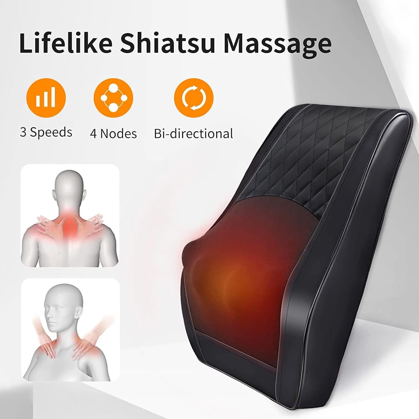OMASSA Massagegerät, Nackenmassagegerät mit Wärme, Shiatsu-Massagegeräte, 3D-Knet-Rückenmassagegerät, Muskelschmerzlinderung für Nacken, Rücken, Beine, Geschenke für Männer, Frauen, Mama, Papa