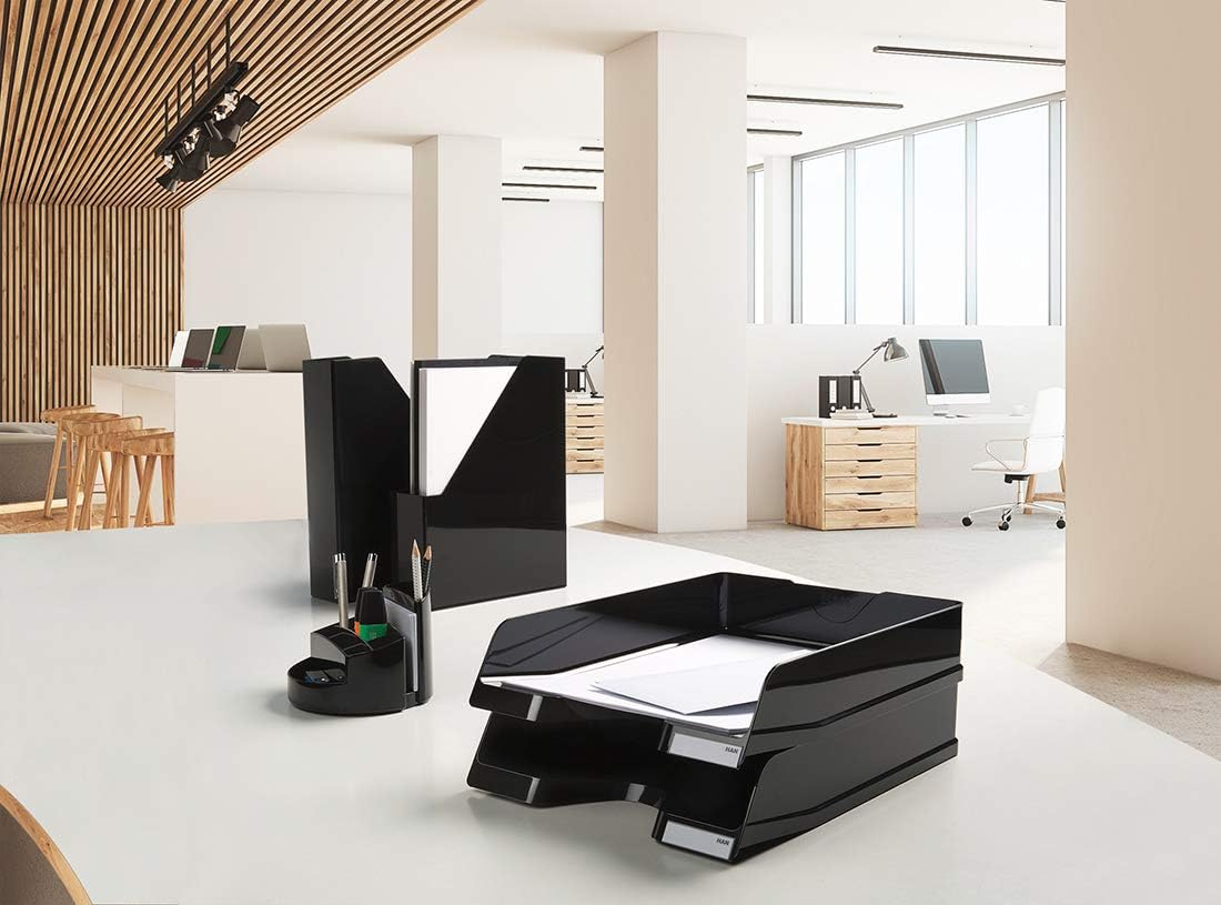 HAN Briefablage VIVA, 5-TEILIG, ruhig elegante Design-Briefablage in Premium-Qualität. DINA4/C4, mit Beschriftungsclips, 10275-96, rosa