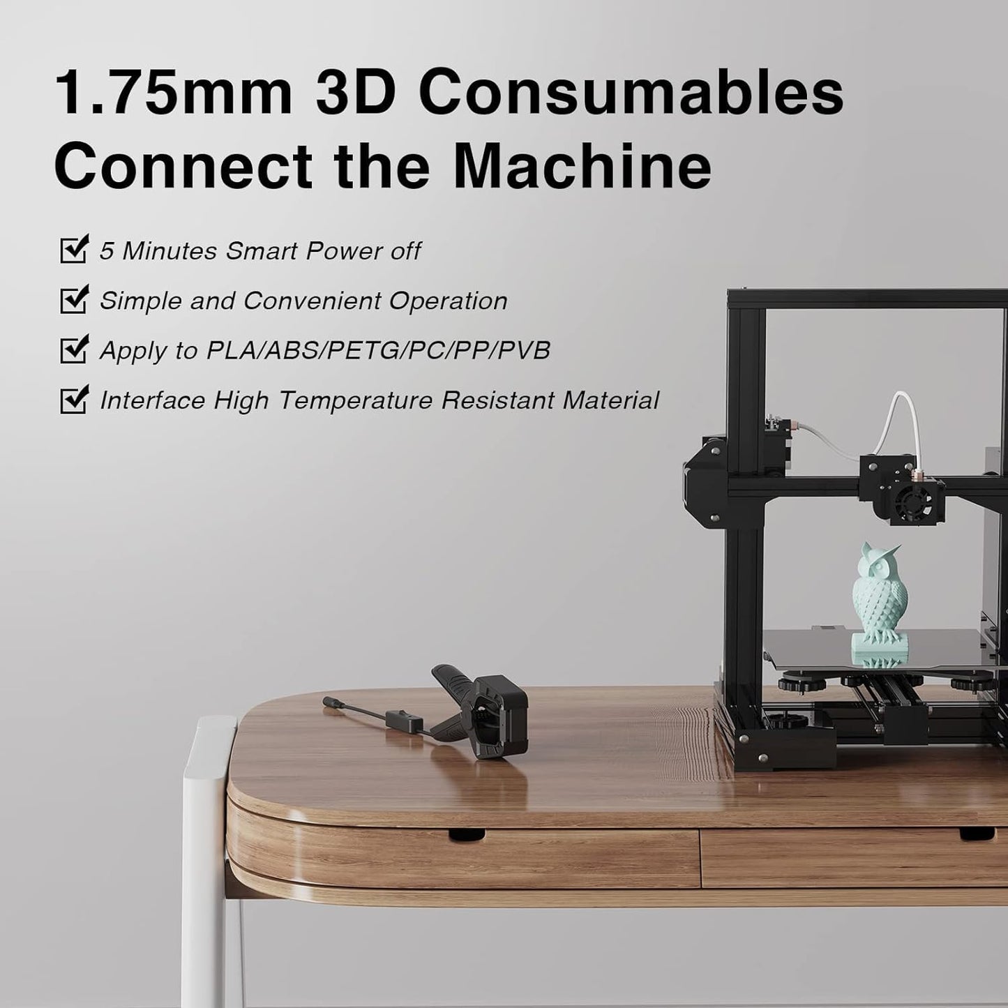 Tseriact 1,75 mm Filamentanschluss, 3D-Filament, der Anschluss, 3D-Filamentschweißanschluss, einfache Bedienung, gebrochenes 3D-Filament für alle Arten von PLA/ABS/PETG/PC/PP/PVB/Hip-Material