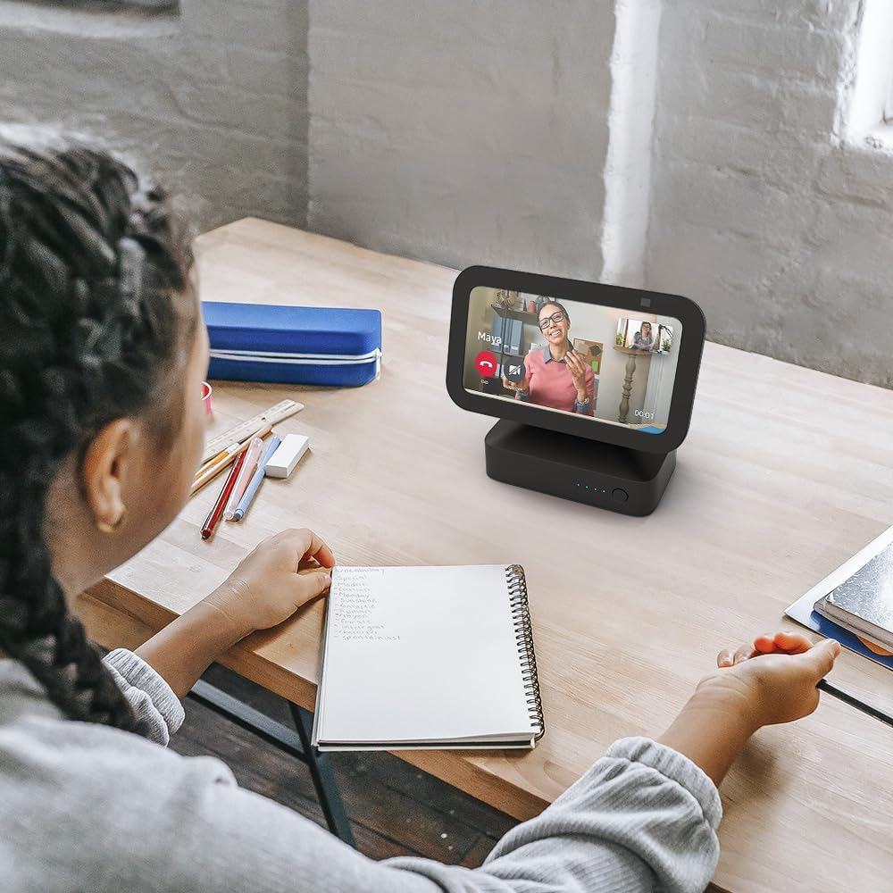 GGMM ES5 Akku für Show (5. Gen), Smart Speaker Zubehör, Akku & Ständer, 2-in-1 Ladestation mit Halterung, 10.000 mAh, ca. 9,5 Stunden Akkulaufzeit (Anzeige 5 nicht im Lieferumfang)