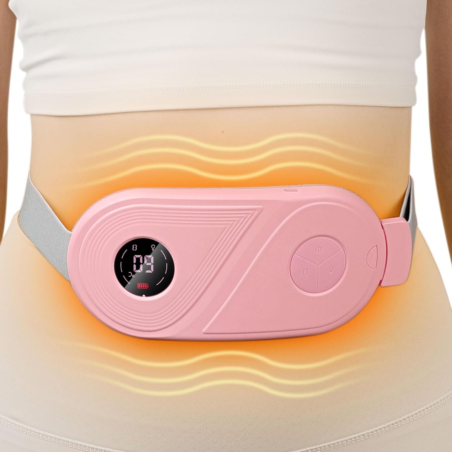 ALLJOY Perioden Heizkissen Kabellos-3 Wärme & 3 Vibrationsmodi, Elektrisches Heizkissen für Periodenkrämpfe für Frauen, Mädchen