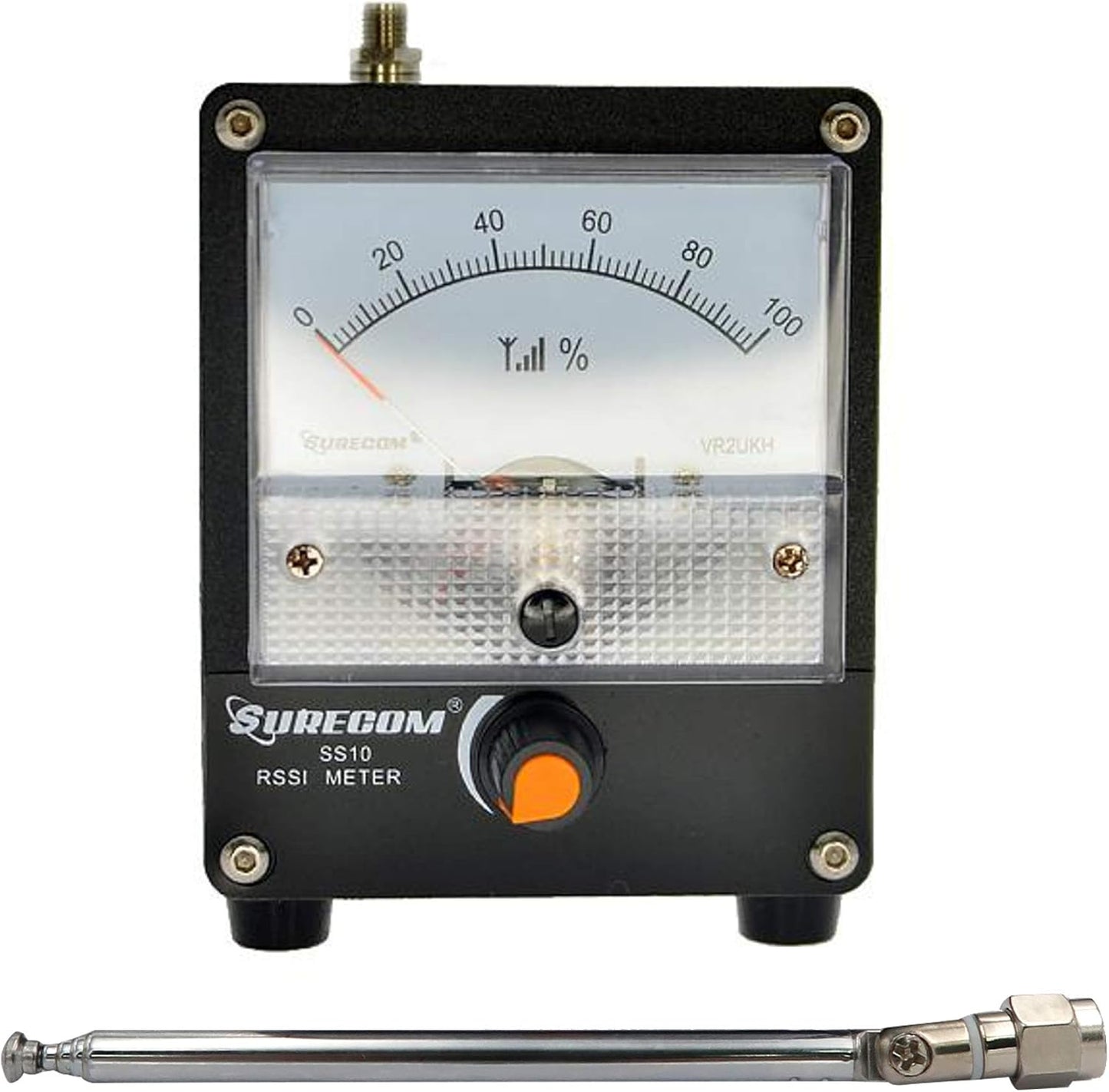 Mcbazel Surecom SS10 Feldstärke-Leistungstestmessgerät, tragbare Feldstärkeanzeige, 100 K-3000 MHz Feld mit SMA-Stecker, UHF-Teleskopantenne