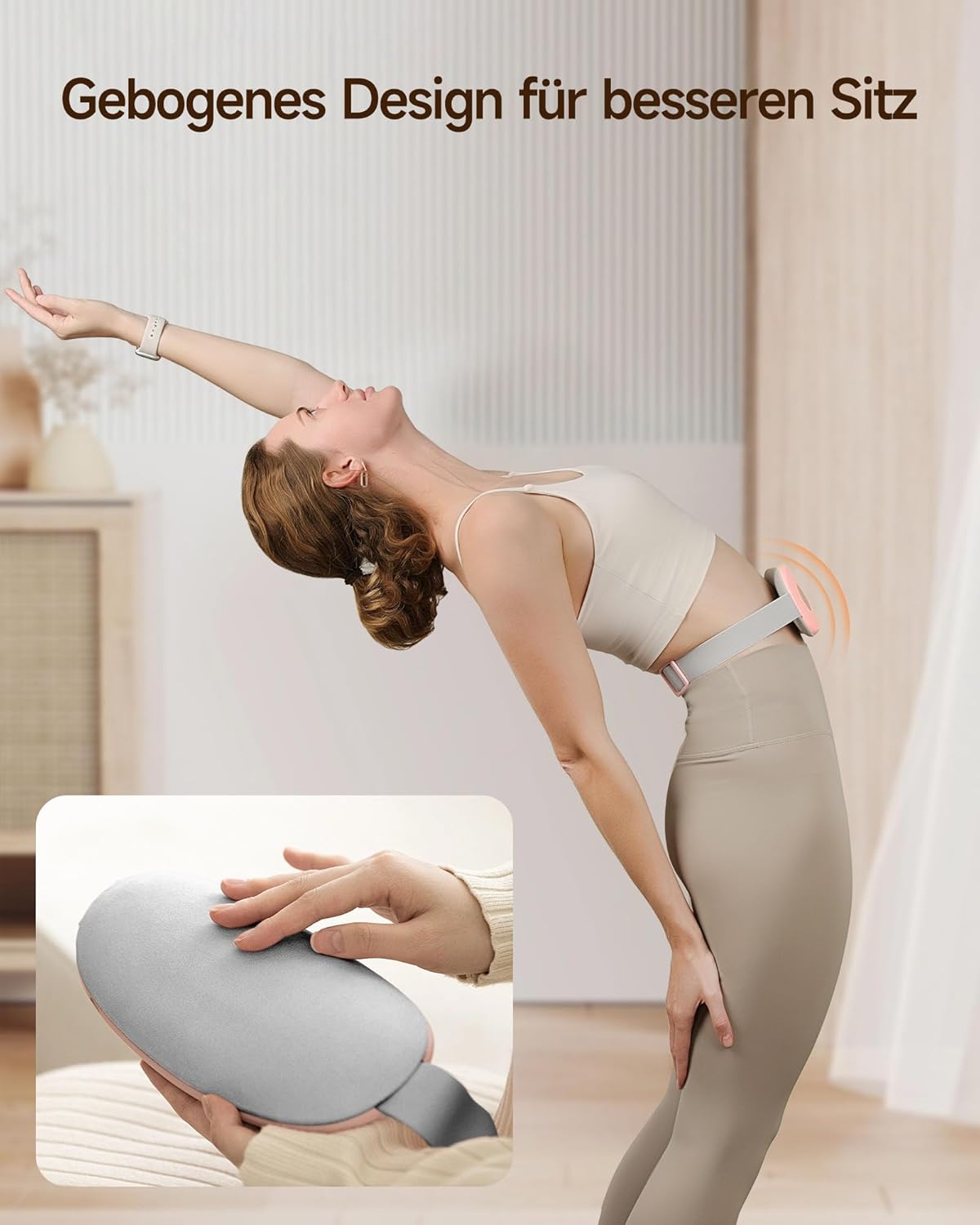 ALLJOY Perioden Heizkissen Kabellos-3 Wärme & 3 Vibrationsmodi, Elektrisches Heizkissen für Periodenkrämpfe für Frauen, Mädchen