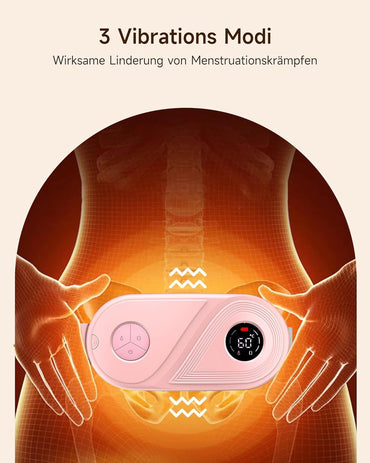 ALLJOY Perioden Heizkissen Kabellos-3 Wärme & 3 Vibrationsmodi, Elektrisches Heizkissen für Periodenkrämpfe für Frauen, Mädchen
