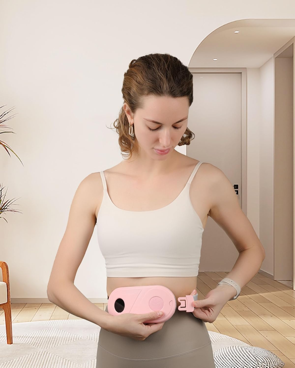 ALLJOY Perioden Heizkissen Kabellos-3 Wärme & 3 Vibrationsmodi, Elektrisches Heizkissen für Periodenkrämpfe für Frauen, Mädchen