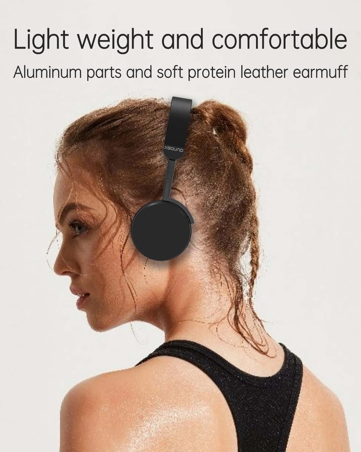 XSOUND X-Mate Kabellose On-Ear-Kopfhörer, Qualcomm-Chipsatz, Bluetooth-Kopfhörer mit Geräuschunterdrückung und 2 Mikrofonen, Lange Spielzeit, ideal für den Heimgebrauch, im Fitnessstudio, auf Reisen