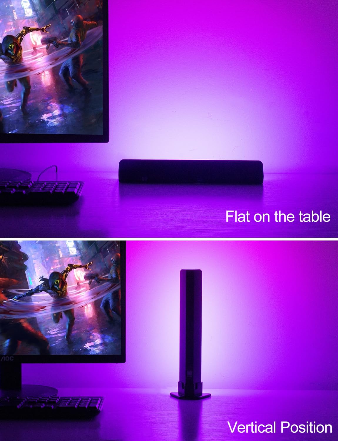 Smart LED Lightbar, RGB-Lampe mit mehr Lichteffekt, LED-TV-Hintergrundbeleuchtung, Gaming-Lampe mit Musiksynchronisation, LED-Umgebungslicht für Gaming, Film, PC, TV, Raumdekoration