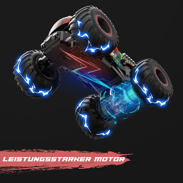 PREBOX Ferngesteuerter Monstertruck für Jungen 8-12 – RC-Bullauto-Spielzeug für Kinder im Alter von 4–7 Jahren, Geburtstagsgeschenke für Jungen mit Musik und Lichtern