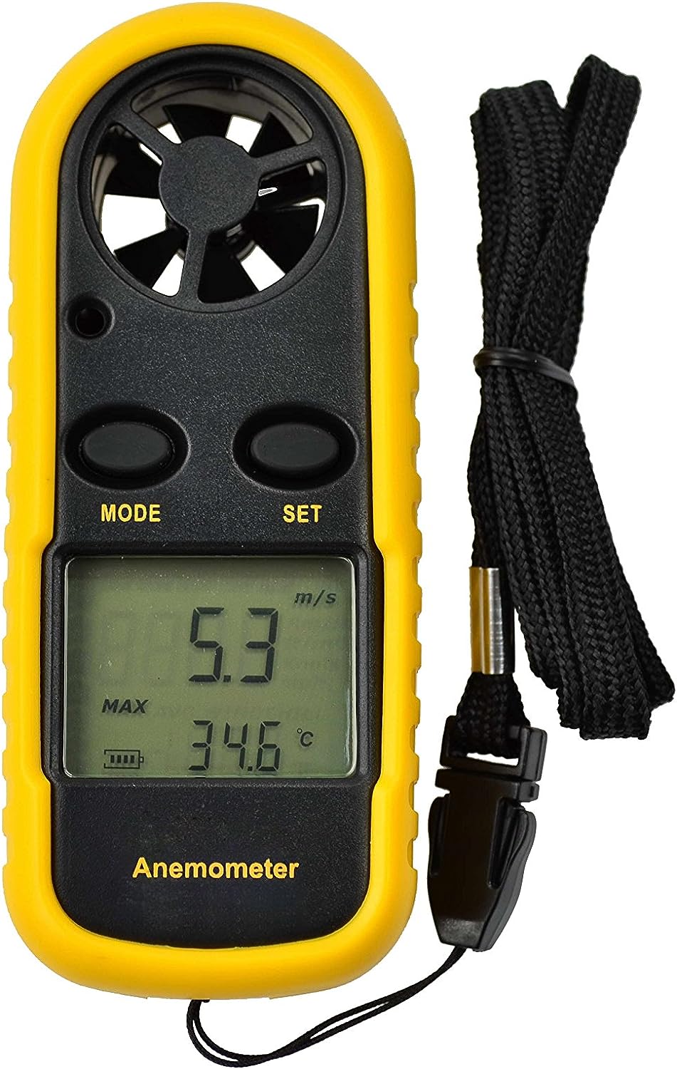 BENETECH GM816 Digitales Anemometer, -10 bis 45 ℃, 0,3 bis 30 m/s