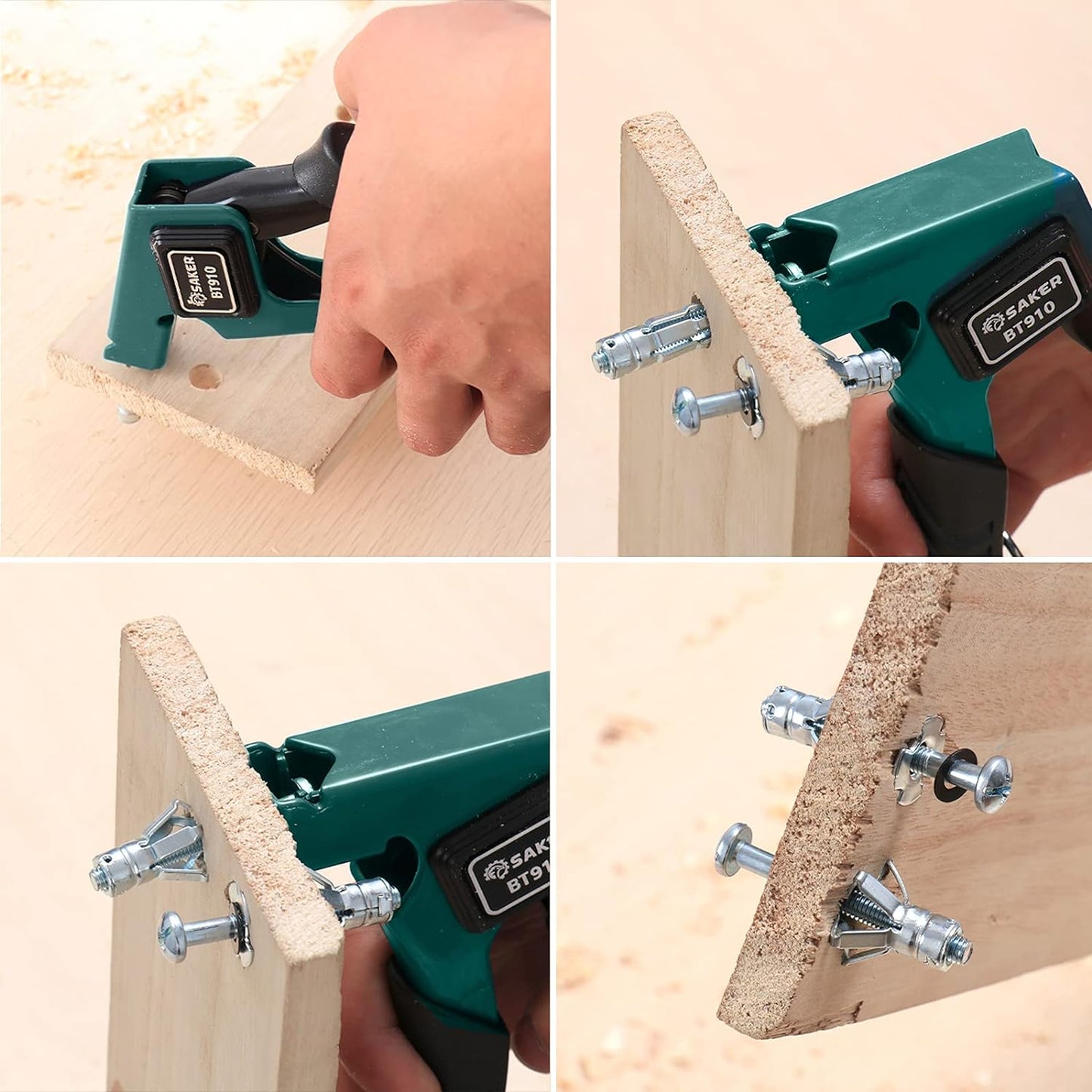 Saker Heavy Duty Gun Hollow Gecko Expansionsschrauben-Anziehwerkzeug, Anker-Metall-Setzwerkzeug-Set mit Molly-Bolzen, Montagezange für Metall-Hohlraumdübel, Hohlraumanker-Plasterkartonbefestigung