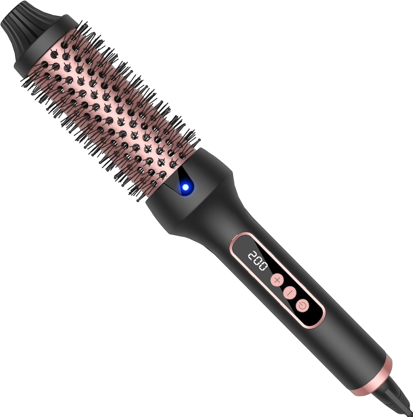 OKWRAP Thermobürste LCD Display, Ionen, Thermobürste, Lockenstab, Heißbürste, Rundbürste für Haarstyling, Heißbürste, Glättbürste, Haarstyler, Rundbürste, Glättbürste, 38 mm